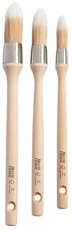Harris Trade Round Sash Brushes 3 Pack, Brown