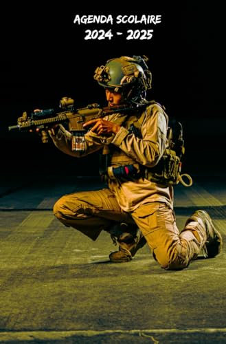 Agenda Scolaire 2024 2025 Militaire: Organisateur journalier 1 Jour Par Page,Planificateur Scolaire Pour Étudiants Collège, Lycée,Université