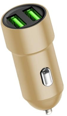 Mumuve Double USB Charger Intelligent Car Charger DC5V 3.4A Efficient Charging Adapter Head For 12V 24V Vehicles SUVs Truck Intelligent Chip