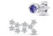 Amberta Damen Sternzeichen Ohrringe Asymmetrische Ohrstecker Silber 925 | Sterling Silber Ohrringe Damen | Sternzeichen Ohrringe Silber | Asymmetrische Ohrringe Damen: December Tansanit Ohrstecker