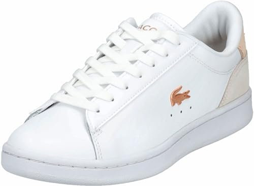 Lacoste Carnaby, Scarpe da Ginnastica Donna, Bianco/Rosa Chiaro, 39 EU