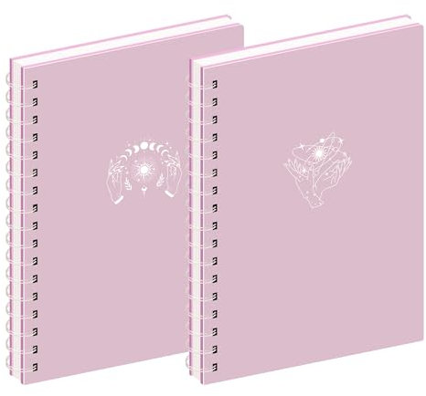 MGGAO 2 Pack Spirale Notebook, A4 Ästhetische Notizbücher für Frauen, College ruled Notebook, 160 Seiten, Büro Schule liefert Geschenke
