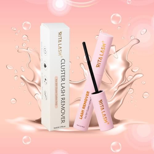 RITALASH Cluster Lash Glue Remover 5ML. Eyelash Extension Kit Remover for DIY Lash Extensions at home. Clear Remover for Self-application Individual Lashes Lash Bond and Seal Remover
