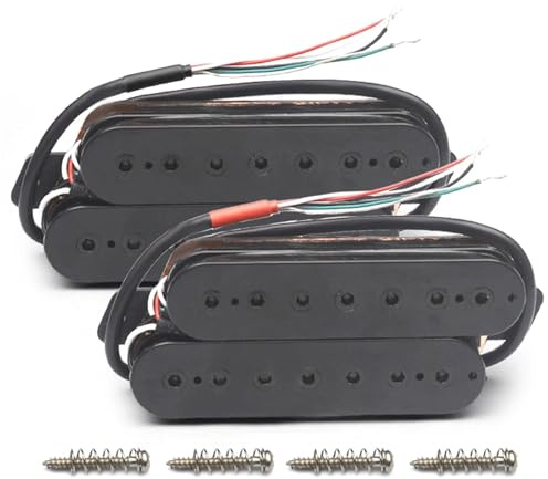 Micro de guitare à 7 cordes Humbucker Fan Fret Pickup N-8.8k/B-14.2K, sortie de câble à 4 conducteurs, séparation de bobine(Neck and Bridge)