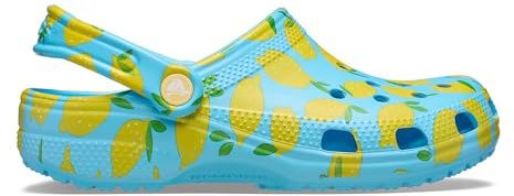 Crocs Unisex-Adult Classic Graphic Clogs, Tinted Glass, 8 Women/6 Men