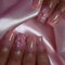 24PCS False Nails Medium Square, French Tip Press on Nails Pink 3D Floral Fake Nails Natural Reusable Artificial Glue on Nail, Acrylic Full Cover Stick on Nail for Women Girls Daily Wear Manicure