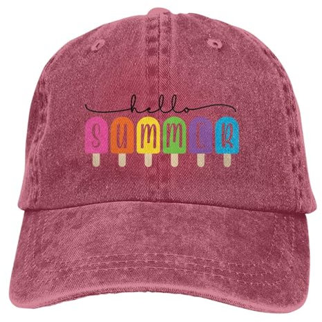 Baseballmütze Hallo Sommer-EIS Am Stiel Hüte Leichte Baseball Hut Lässig Wanderhut Für Angeln Reisen Frühjahr