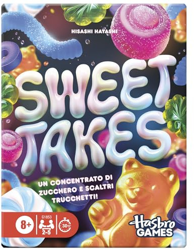 Hasbro Gaming, Sweet Takes Strategiespiel mit Karten, für Kinder und Mädchen ab 8 Jahren, für Familie und Freunde, 2-5 Spieler, auf Italienisch