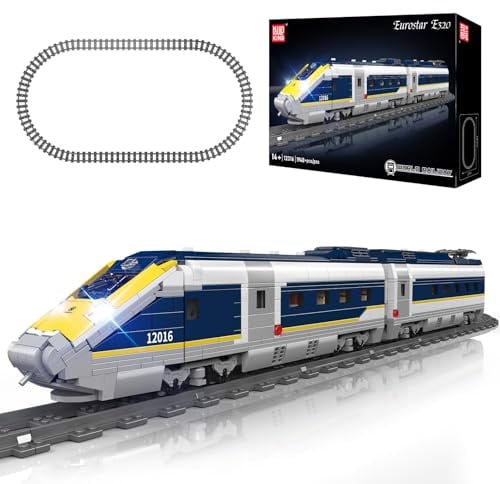 Mould King 12016 Train Building Block Kits, Remote/App Control Train Toy Set With LED Lighting, Collectible Gift for Adult/Teens 14+ Years (1948 PCS)