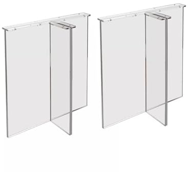 WLCNYL Lot de 2 Pieds de Table en Acrylique Transparent, 60 x 71 cm, pour Meubles de Bricolage, capacité de 150 kg