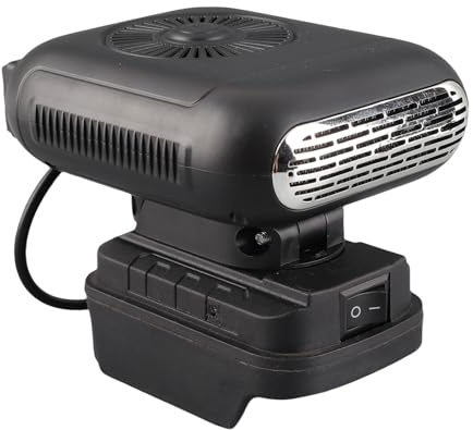 Yosoo Health Gear Riscaldatore Portatile Alimentato a Batteria, Riscaldatore D'ambiente a Temperatura Regolabile con Vibrazione di 90 Gradi con Doppia USB per BL1830 BL1850 BL1840 BL1845 BL1815