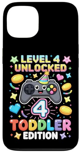 Hülle für iPhone 13 Unlocked Toddler Edition Gamer zum 4. Geburtstag, Level 4