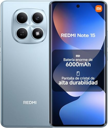 XIAOMI REDMI Note 15 4G Smartphone 8+256GB, Schermo AMOLED FHD+ 6,77, MediaTek Helio G100-Ultra, fotocamera da 108MP, batteria da 6000 mAh, blu ghiaccio