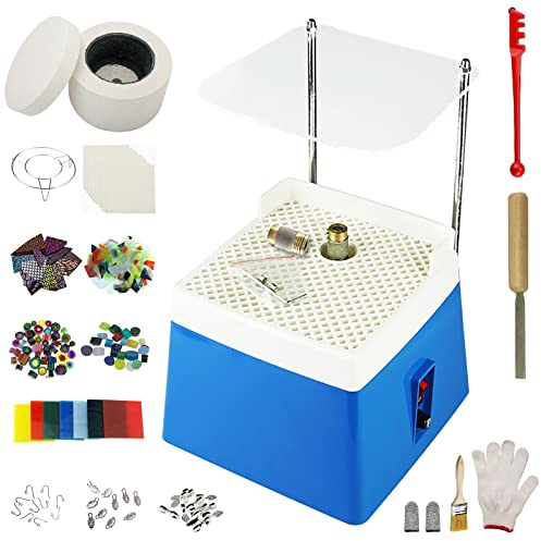 Glass Jewelry DIY Kit - Professional Stained Glass Grinder and Microwave Kiln for Creating Stunning Glass Decorations