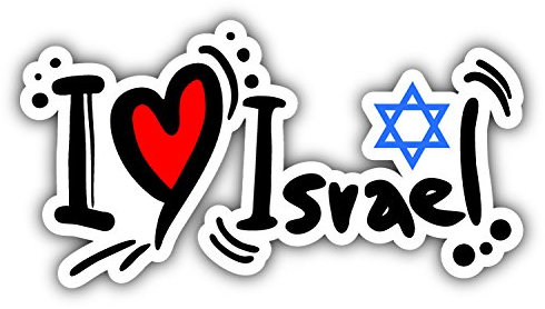 I Love Israel Travel Hochwertigen Auto-Autoaufkleber 15 x 8 cm