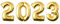 Folienballon Silvester gold „2024“ Neujahr Zahlenballon Zahlenluftballon Happy New Year Heliumballon
