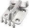 YUOIP® 1.8 Hasp Latch Gate Bolt Lock Door Bolts Stainless Steel Padlock Left Open for Locking Window Mailbox Closet