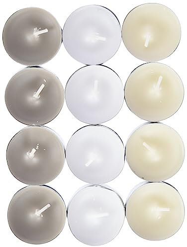 SPAAS 24 Bougies chauffe-plats parfumées couleurs assorties, ± 4,5 heures - White Cake Vanilla
