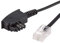 ecabo 10109 0,25m TAE-F Stecker auf RJ45-Stecker Anschlusskabel – Routerkabel – VDSL/DSL – Direktanschluss von DSL-Routern an die Telefondose – Flachkabel für Alle Router und Modems – schwarz