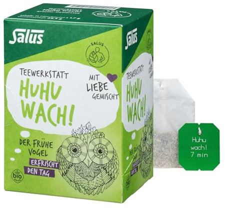 Salus – Kräuter-Gewürztee 1x 15 Filterbeutel (25,5 g) – Huhu wach – Inspiriert von Teilnehmer der Salus Teewerkstatt – Chili, Lemongras und Eukalyptus - bio
