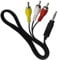 TV Lead for Samsung VP-MS15, VP-MX20, VP-MX25, VP-W80, VP-W87, VP-W90, VP-W97, VP-X205L, VP-X210L, VP-X220L Camcorder - AV/AUDIO VIDEO Connecting Cable - Length: 4.9ft / 1.5M