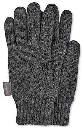 Sterntaler Unisex Baby Strick-Fingerhandschuh Ringel Winter-Handschuhe, Anthrazit Mel, 0