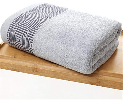 ZZDH Drap de Bain Serviette en Microfibre Douce Serviette en Fibre de Bambou Jacquard 70 * 140cm Serviette Super absorbante (Color : Dark Grey)