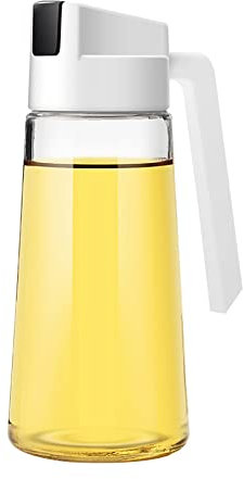 KUCOCOSNEH Huilier Pots à huile avec bec verseur et poignée antidérapante Noir 630 ml