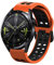 KeeFos Bracelet 22mm pour Huawei Watch GT 5/GT 4 46mm et Xiaomi Watch S4/S3/S1 Pro - Sport en Silicone (Orange+Noir)