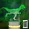 CooPark Dinosaurier Geschenke, Dino Illusion 3D Nachtlicht mit 16 Farbwechseln und Fernbedienung, Heimdekoration, Geburtstagslampe für Kinder und Babys