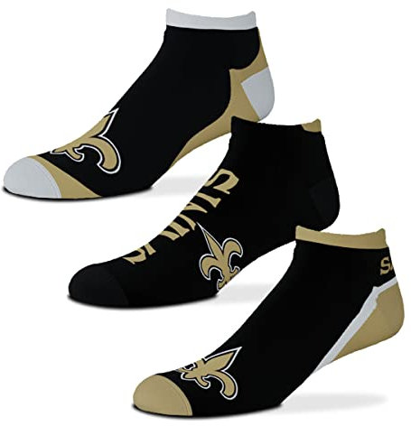 For Bare Feet Socken 3er Pack - Motiv: New Orleans Saints - NFL - Flash - Grösse: L