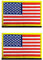 2 St. USA Flagge Patch- Taktisch Amerika Abzeichen, Bestickter Aufnäher mit Verschluss, Militär Aufkleber Bänder für Rucksäcke Kleidung Taschen Uniform Weste Jersey