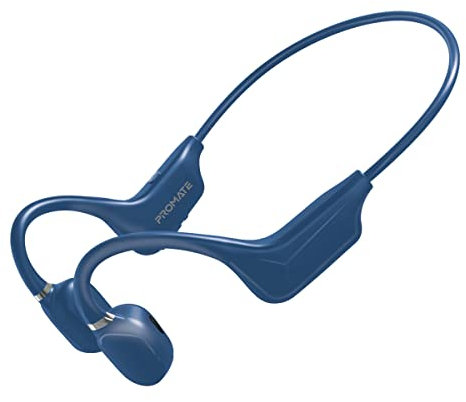 Promate Ripple, Audio Conduct Endurance cuffie senza fili collo antiscivolo multipunto resistente al sudore, Blu, tutte le taglie