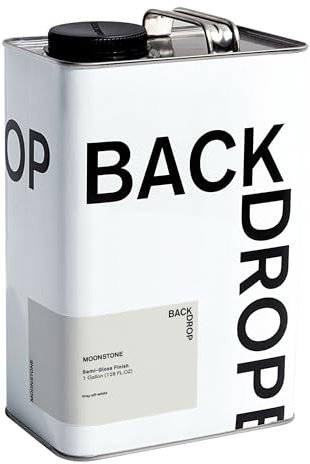 BACKDROP | Premium Interior Paint | Semi-Gloss Finish for Trim & Doors | Self-Priming, Low VOC, Green Wise Certified | MOONSTONE - Soft, Neutral Yellow-Beige | 1 Gallon