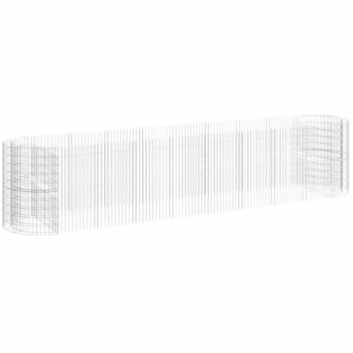 vidaXL Gabionen Hochbeet Steinkorb Pflanzkorb Gabionenkorb Pflanzkasten Pflanzkübel Pflanzbeet Garten Verzinktes Eisen 500x100x100 cm