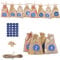 TianWlio Geschenk-Leinenbeutel, Weihnachtssüßigkeiten, Adventskalender, 1–24, Bündel, Baumwollmuster, Heimdekoration Adventskalender zum Befüllen Weihnachtskalender (Multicolor, One Size)