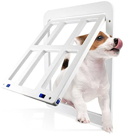 PETCUTE Hundeklappen Katzenklappe Automatisch,Hundeklappe mit Magneten,Haustierklappe für Fliegengitter,Langlebig,Haustiertüre mit Sicherheitsstopfen,Einfache Installation für Katzen/Hunde