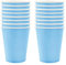 250ml Hellblau Papier Partybecher,16 Stück Hellblau Pappbecher,Trinkbecher Hochzeit Einwegbecher Disposable Cups für Hochzeit,Kinder DIY,Partybedarf,Tee,Heißen und Kalten Getränken Einwegkaffee Becher