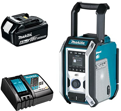 Makita DMR115 - Radio da cantiere, 12 a 18 V, Li-Ion + 1 caricatore DC18RC + 1 x BL1860B