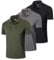 Gaiatiger 3er Pack Poloshirt Herren Männer Hemd Herren Kurzarm Leicht und Atmungsaktiv Sweatshirt Männer Golf Shirts(0427)-Black Grey Green-L