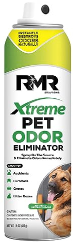 RMR Xtreme Pet Odor Eliminator Spray - Neutralize Strong Urine, Litter, Furniture, Crate, and Animal Smells, 15 Ounces, Unscented