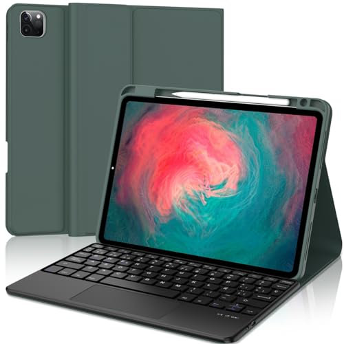 SENGBIRCH Teclado Desmontable iPad Air 4/5 - Funda iPad Pro 11 4ª/3ª/2ª/1ª Generación con Touchpad - Teclado táctil magnético y Español Ñ 2020, DG