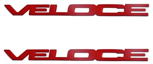 Auto Schriftzug Deko Logo Veloce, für Alfa Romeo Giulia Stelvio Ersatz 3D Auto Aufkleber Logo,Red