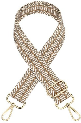 XZSomaloy Wide Shoulder Canvas Bag Straps for Handbag Crossbody Bag (Beige)