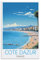 Côte D'azur Frankreich, Vintage-Reiseposter, 40 x 60 cm, Leinwanddruck für Wohnzimmer, Schlafzimmer, Wohnheim, Zuhause, Büro, Wanddekoration