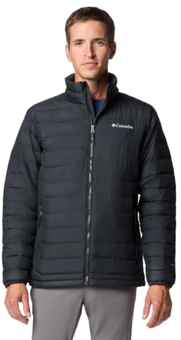 Columbia Mens Powder Lite II Insulated Puffer Jacket, Black, Large