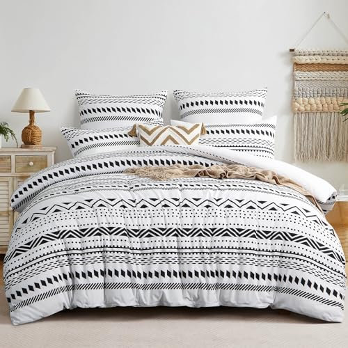 RUIKASI Bettwäsche 220x240 3 teilig Grau - Bettbezug 220 x 240 Set mit Boho Muster, Bettwäsche-Sets 220x240cm aus Mikrofaser mit Reißverschluss Weich und Bügelfrei