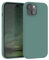EAZY CASE Premium Silikon Handyhülle kompatibel mit iPhone 15 Slimcover mit Kameraschutz und Innenfutter, Silikonhülle, Schutzhülle, Bumper, Handy Case, Hülle, Softcase, Pinien Grün