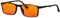 Red Lens Anti Blue Light Blocking Glasses - Eliminate Eye Strain, Sleep Better, Gaming Eyeglasses (Orange Lens, C1)
