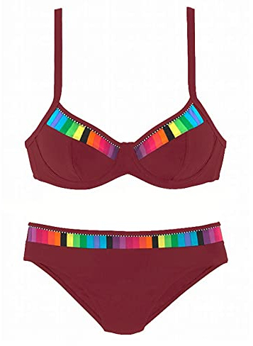 Generic Push Up Bikini Damen Set - Summer Sport Bikini Set mit Trägerlos & Neckholder Bikini Oberteil (A04,S)